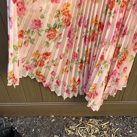 The Kooples Pleated Floral-Print Maxi Dress size 2 Bridal Shower Wedding Fairy - Picture 7 of 16